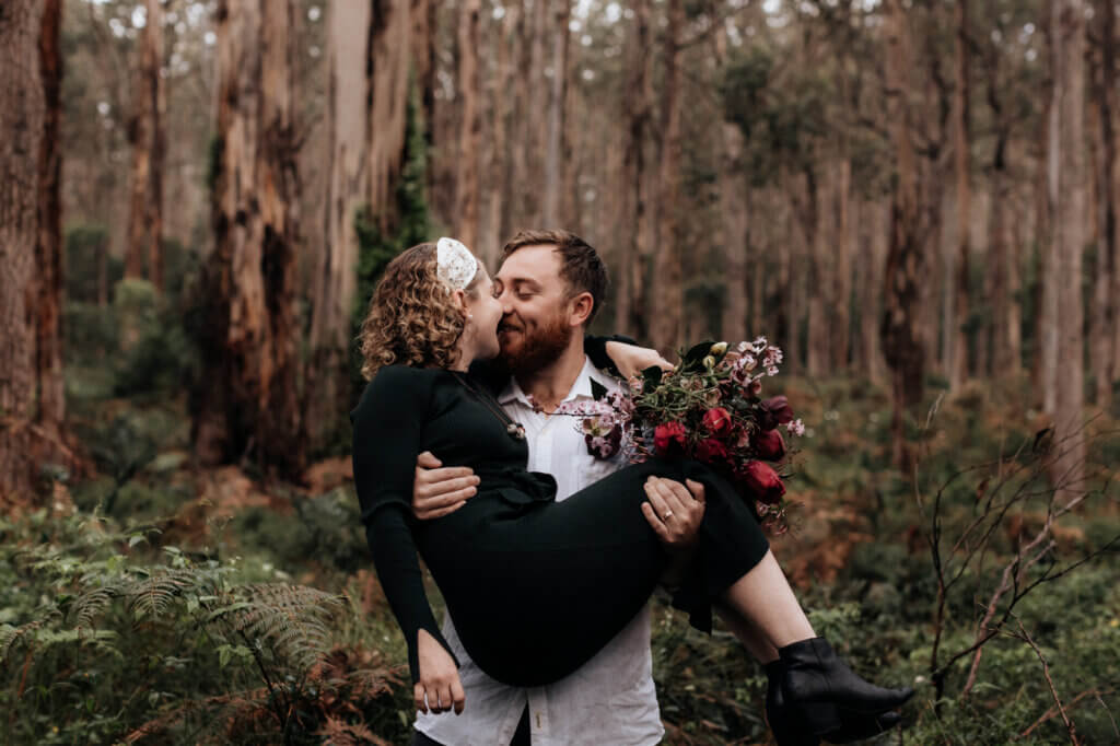 romantic forest elopement