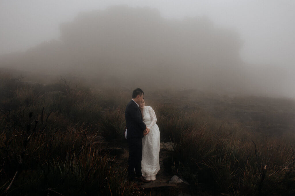 moody elopement photography